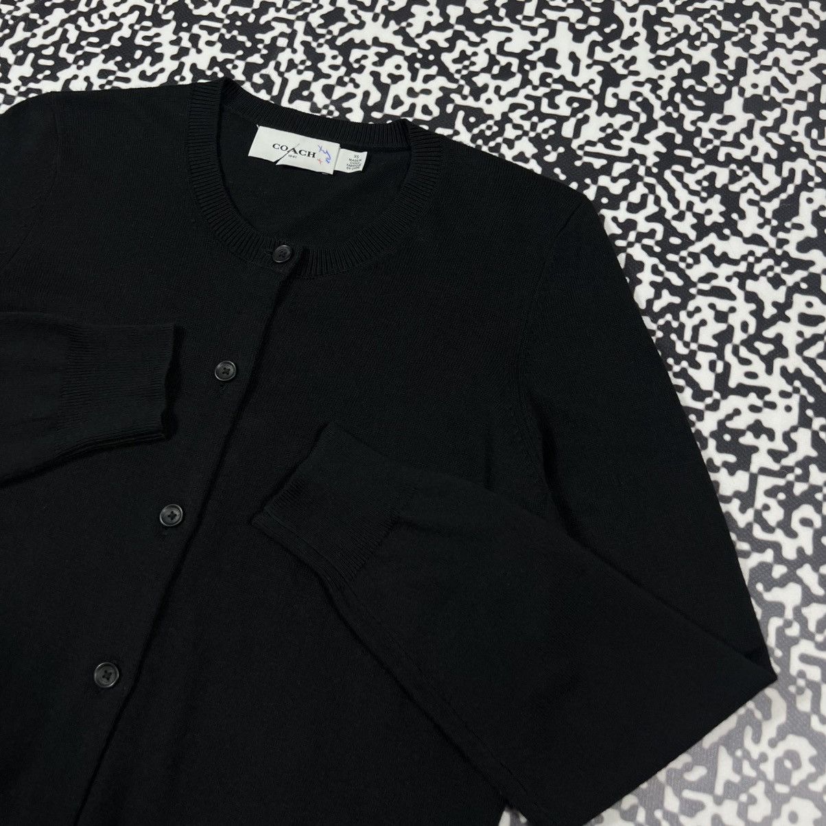 Coach COACH Black Basic Casual Cardigan Sweater Luxury Y2K Style Size XS / US 0-2 / IT 36-38 - 5 Thumbnail