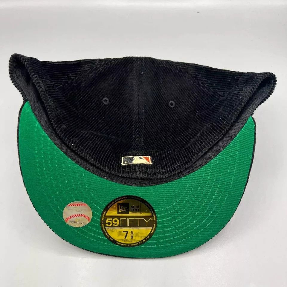 New Era Houston Astros Hat Men 7 5/8 Black Corduroy MLB Fitted Cap Size ONE SIZE - 7 Thumbnail