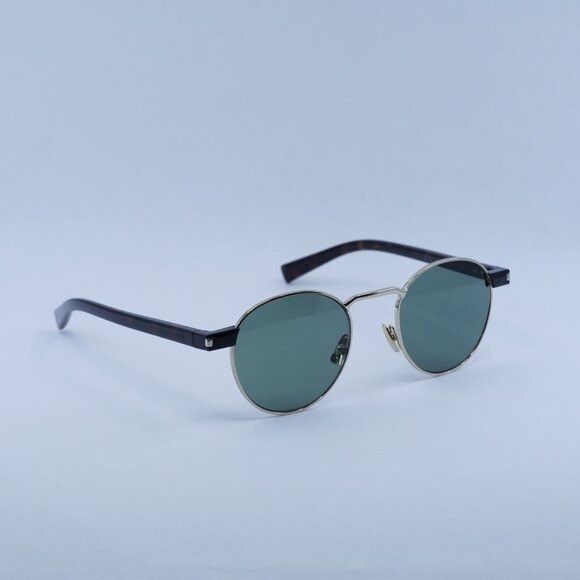 Saint Laurent Paris Saint Laurent SL707 002 Sunglasses Gold/Havana Round Frame Size ONE SIZE - 1 Thumbnail