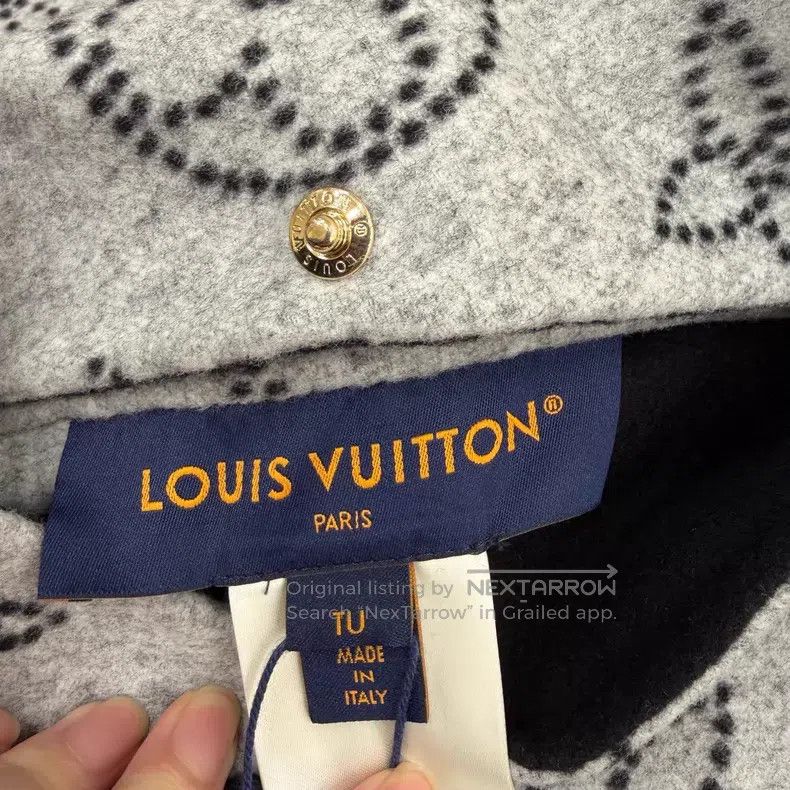 Louis Vuitton Louis Vuitton 25 black and white bib cloak Size ONE SIZE - 5 Thumbnail