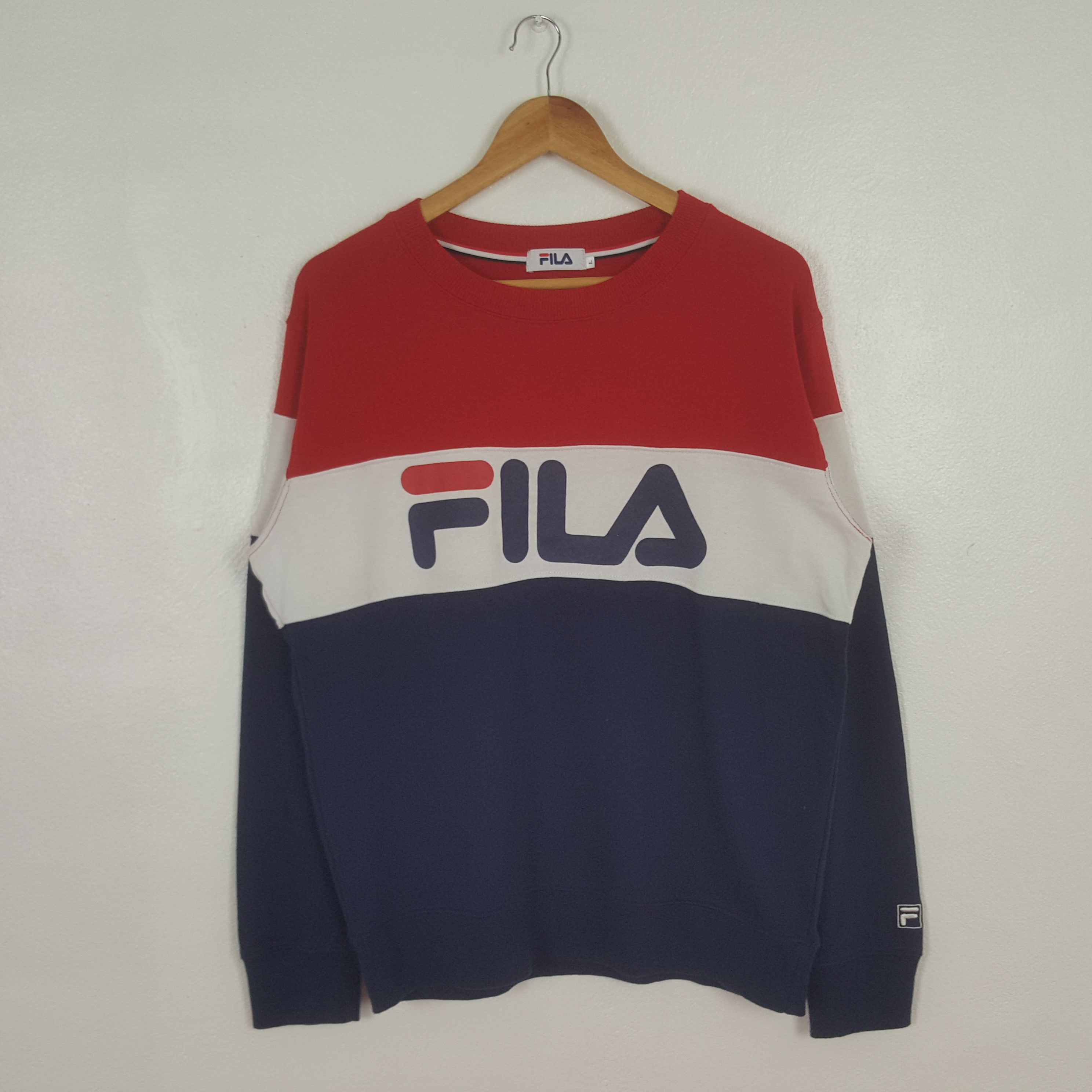 Fila Vintage Fila Big Logo Sweatshirt C314N7 Size US M / EU 48-50 / 2 - 1 Thumbnail