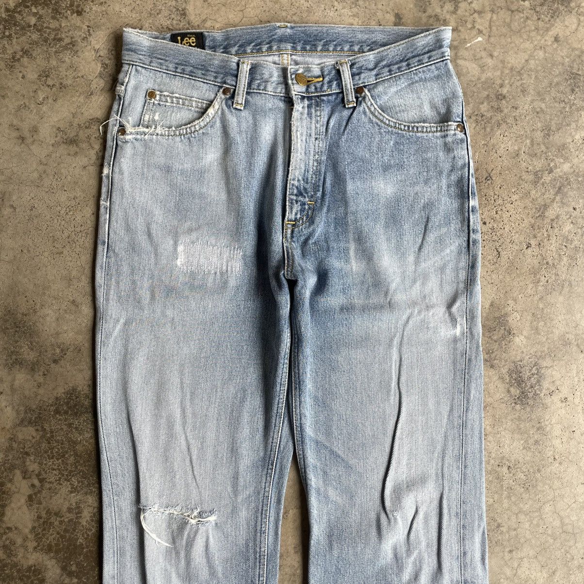 Lee 🔥Vintage Lee Riders Stoned Washed Ripped Distress Jeans Size US 31 - 2 Thumbnail
