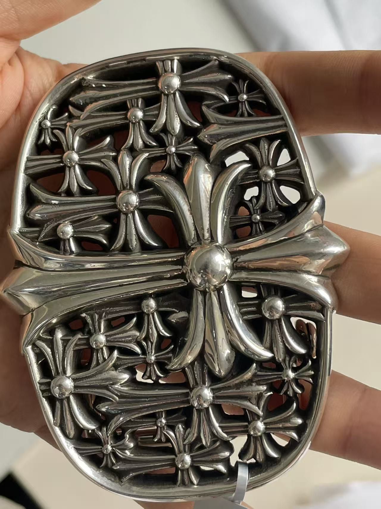 Chrome Hearts Chrome Hearts Silver Cemetery Cross Belt Buckle Size ONE SIZE - 10 Thumbnail