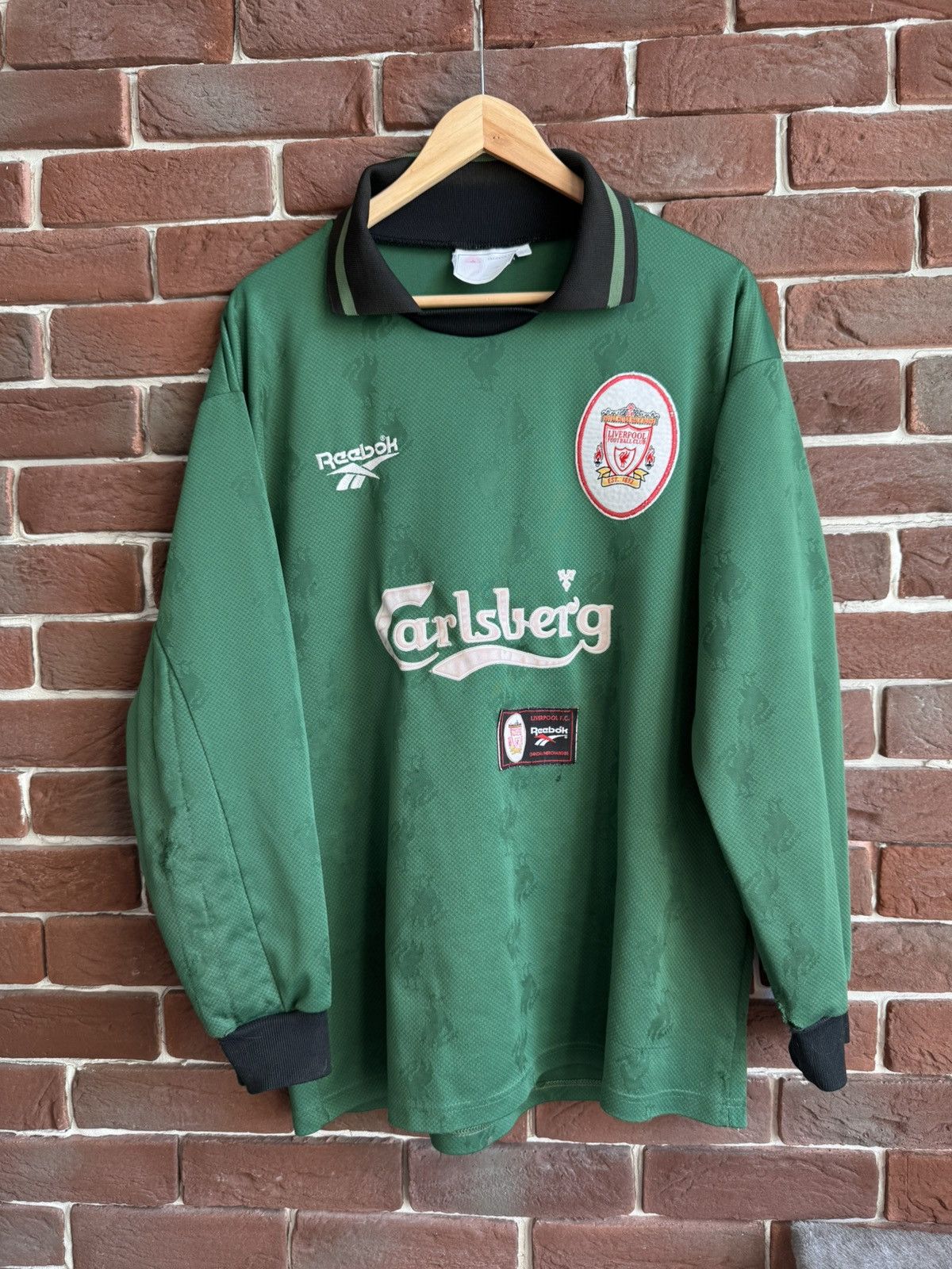 Reebok 1996/1997 Vintage FC Liverpool Reebok Goalkeeper Jersey Size US L / EU 52-54 / 3 - 1 Thumbnail
