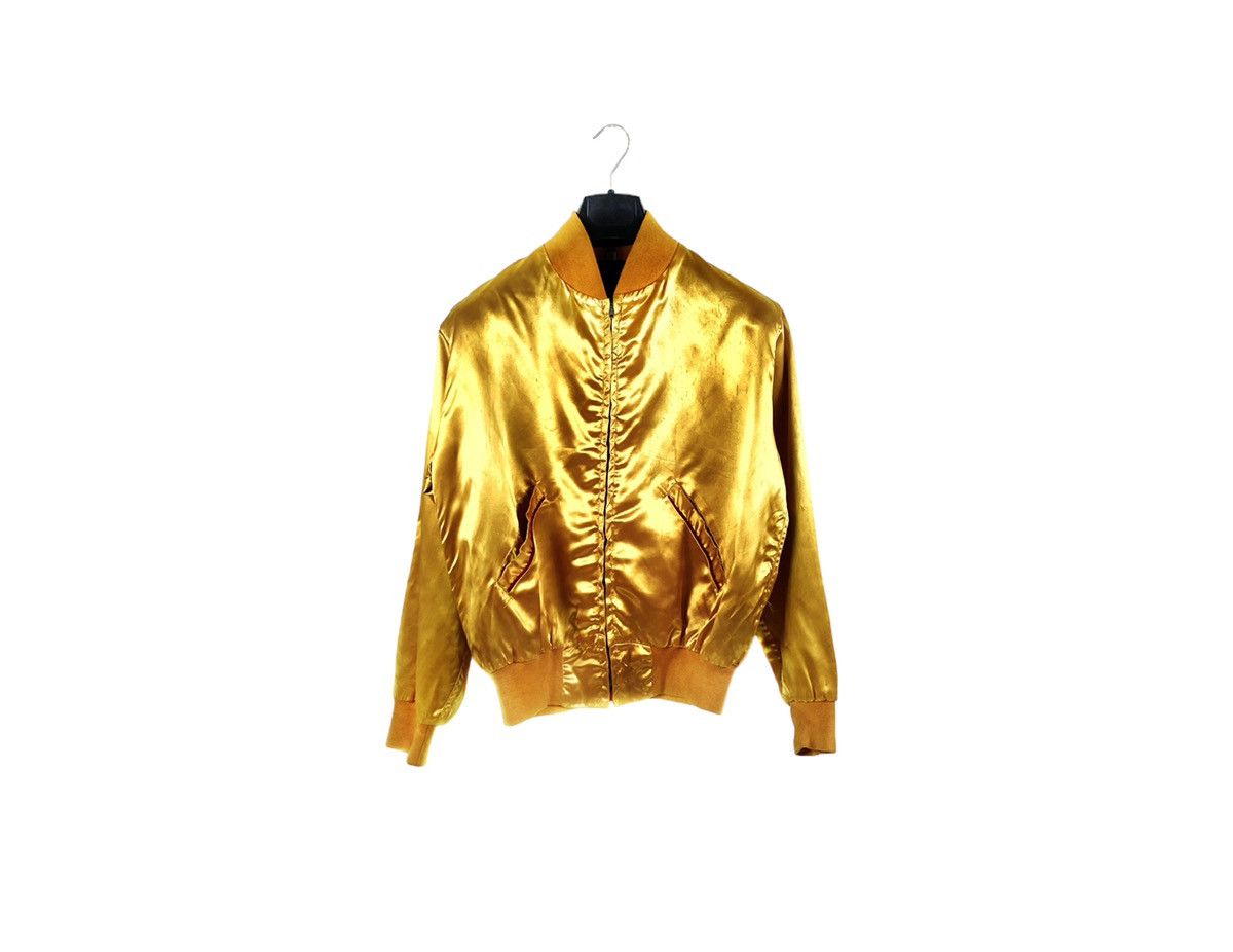 Vintage Vintage Blondie Heart Of Glass Satin Jacket Gold World Tour Grailed