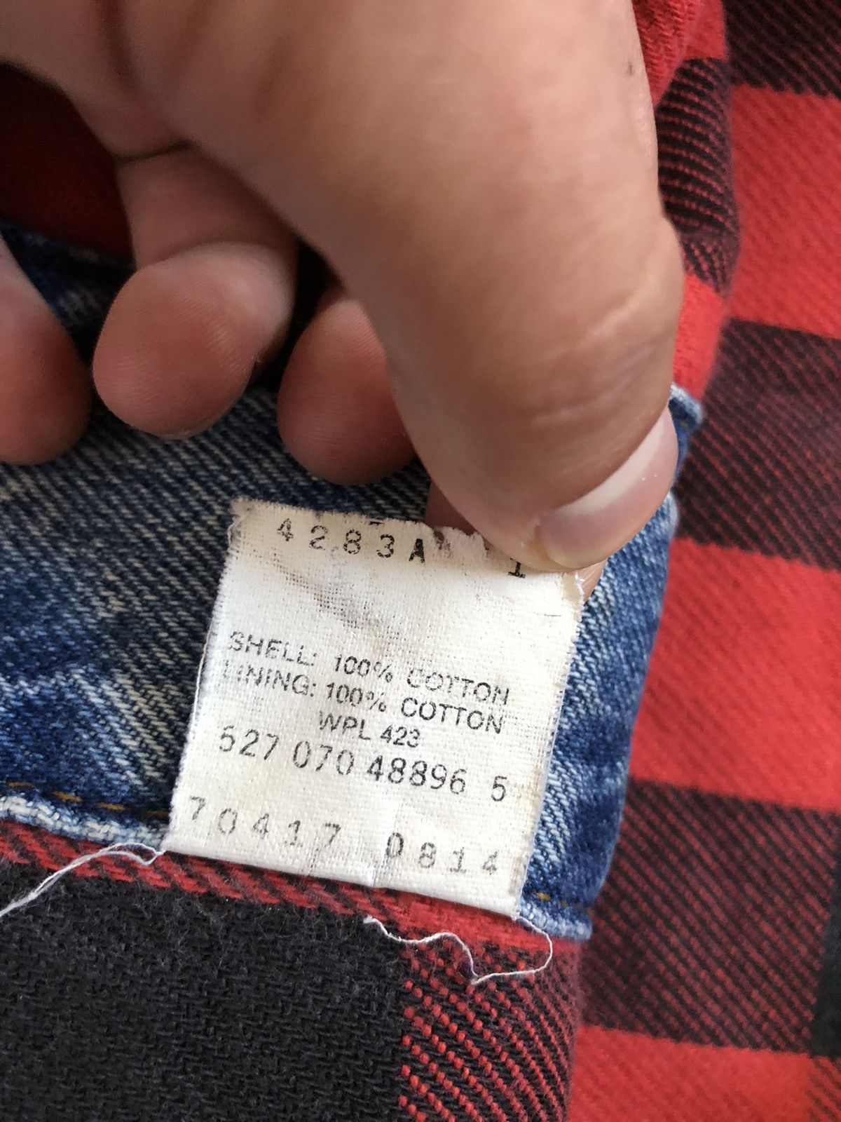 Levi's × Levi's Vintage Clothing Vintage Levi’s 90s Flannel Lined Denim Jacket Made in USA Size US M / EU 48-50 / 2 - 10 Thumbnail