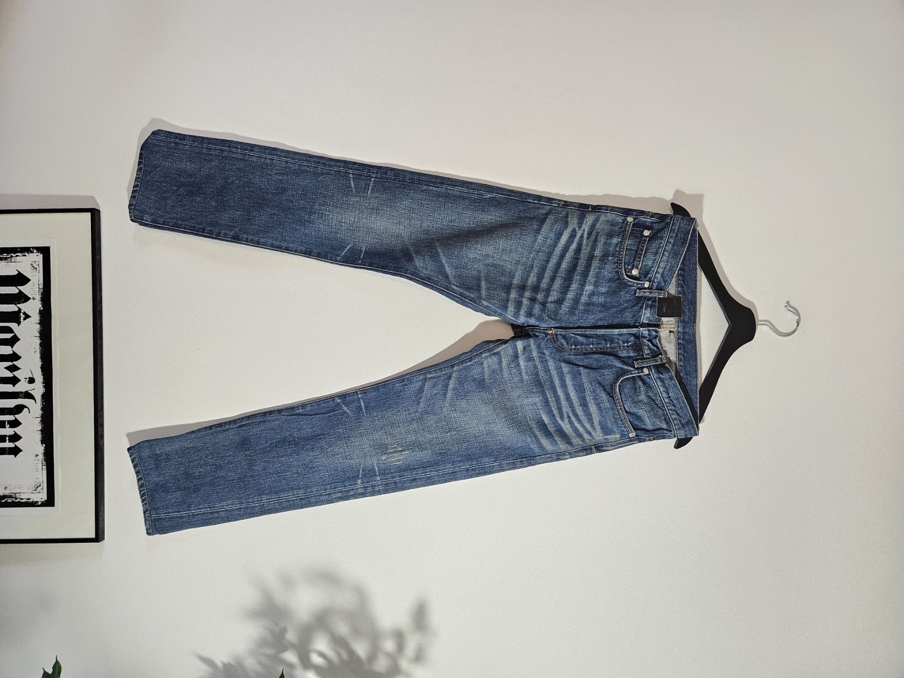 image of Dior x Hedi Slimane Lightwash Clawmark Mij Denim in Blue, Men's (Size 29)