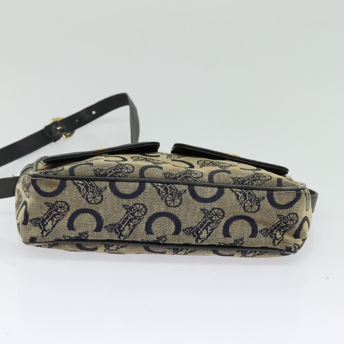Celine CELINE C Sulky Shoulder Bag Canvas Navy Gold Size ONE SIZE - 9 Thumbnail