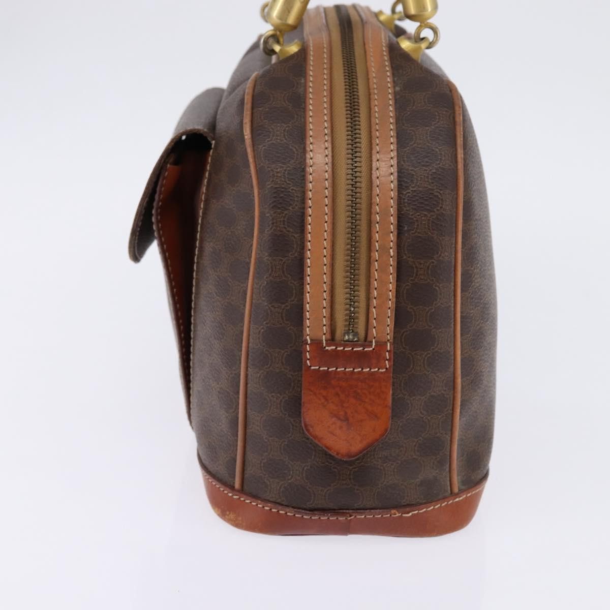 Celine CELINE Macadam Canvas Hand Bag Pvc Leather Brown Gold Size ONE SIZE - 5 Thumbnail
