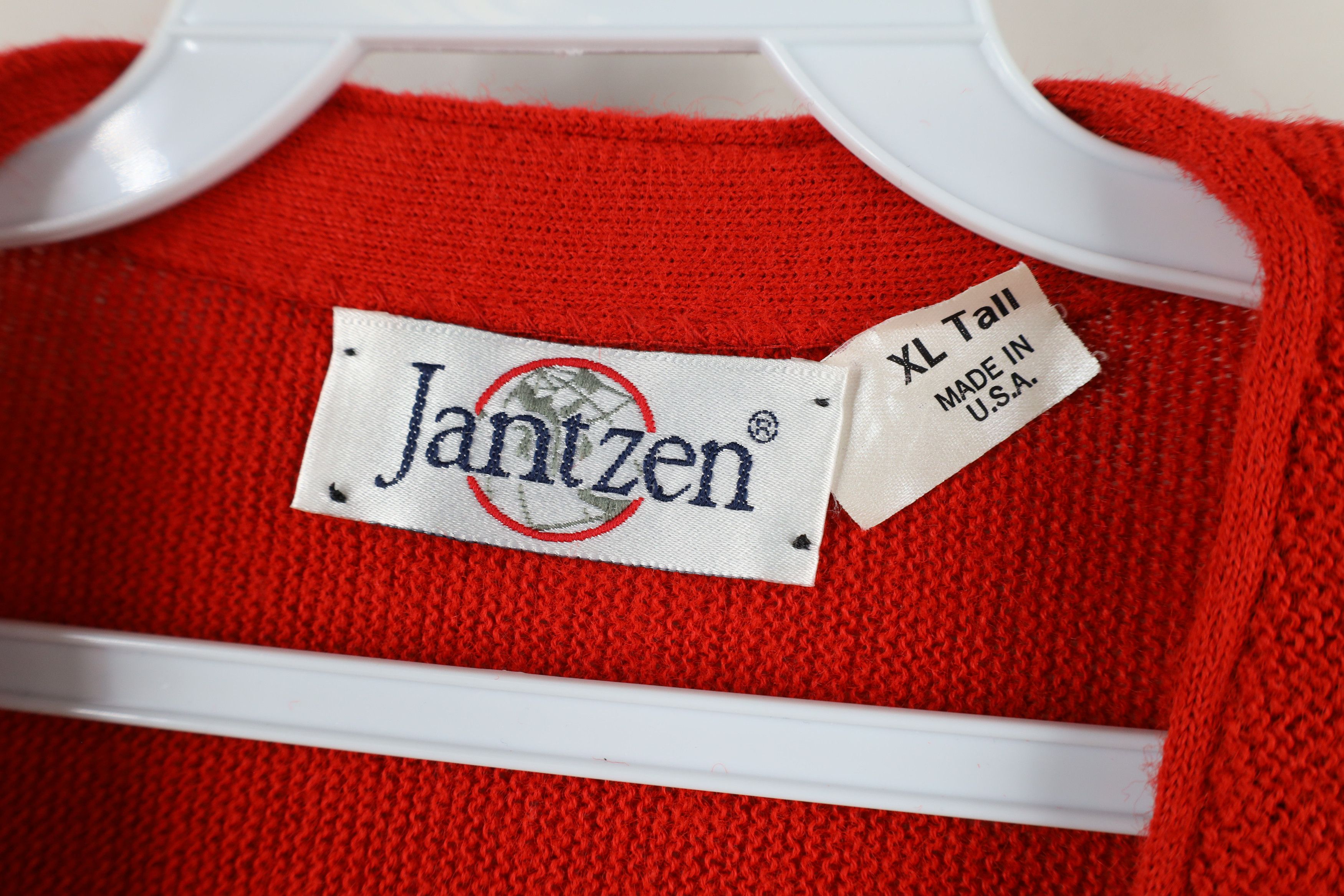 Vintage Vintage 70s Streetwear Cardigan Sweater Red Acrylic USA Size US XL / EU 56 / 4 - 6 Thumbnail