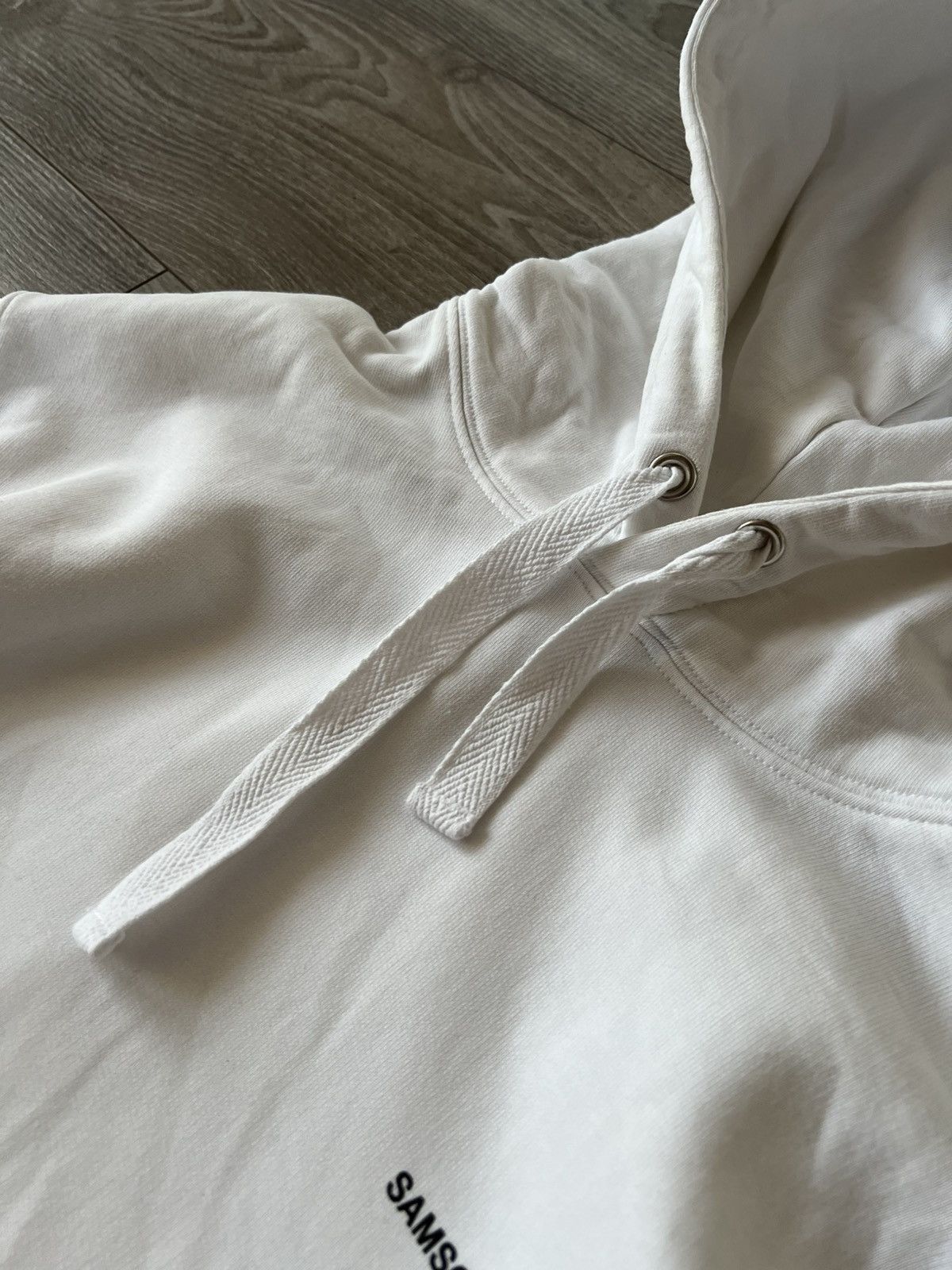 Samsoe Samsoe Samsoe Samsoe New Collection Printed Logo Basic White Hoodie Size US L / EU 52-54 / 3 - 11 Thumbnail