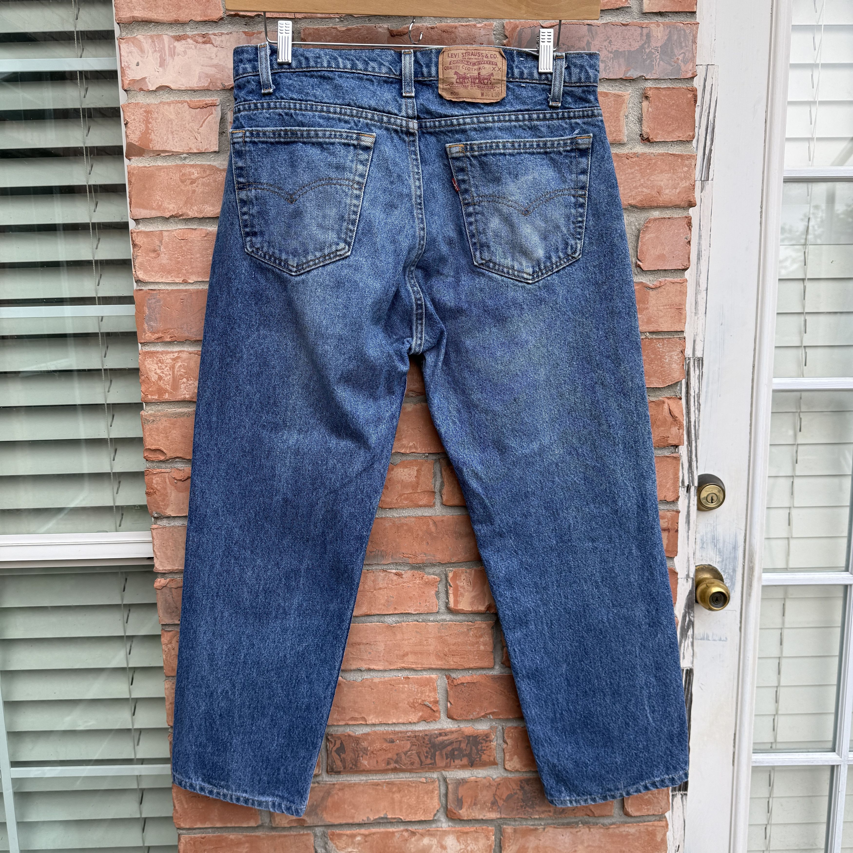 Levi's Vintage 80s Levis 505 Blue Denim Straight Size US 34 / EU 50 - 4 Thumbnail