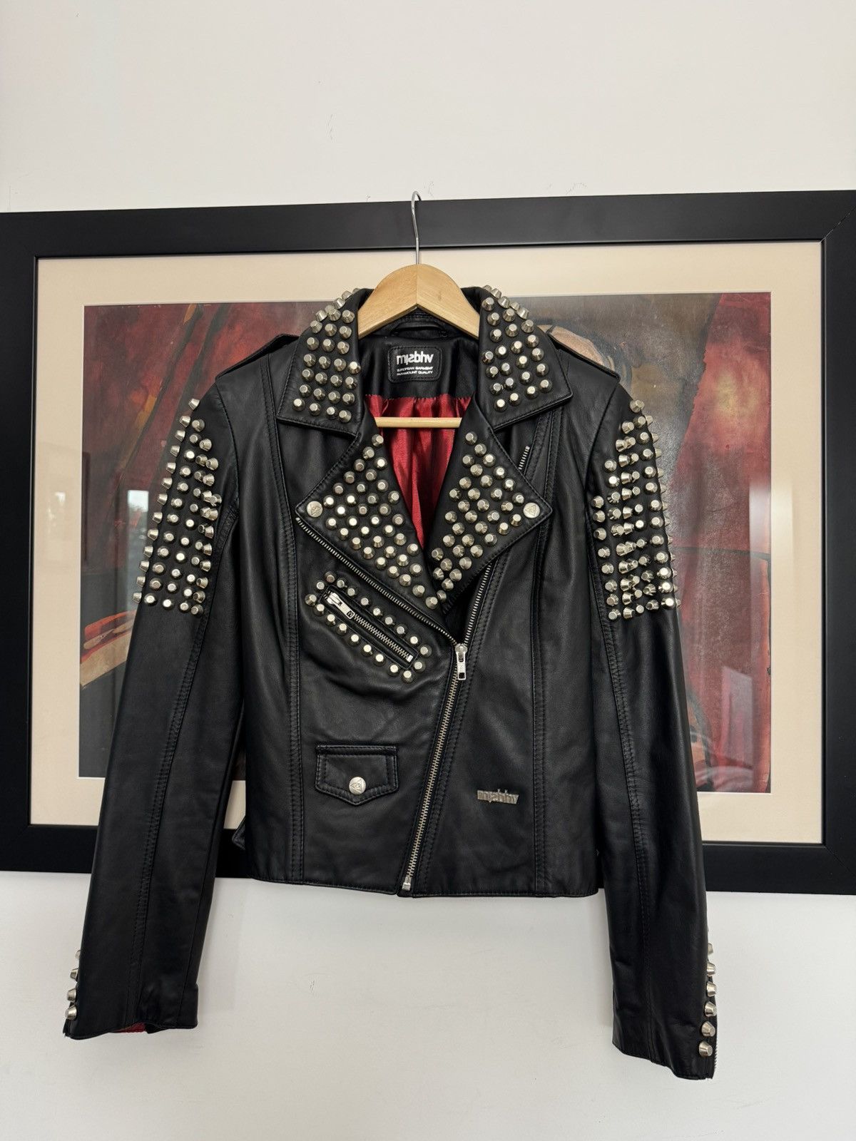 Leather × Leather Jacket × Misbhv Misbhv Black Studded Leather 