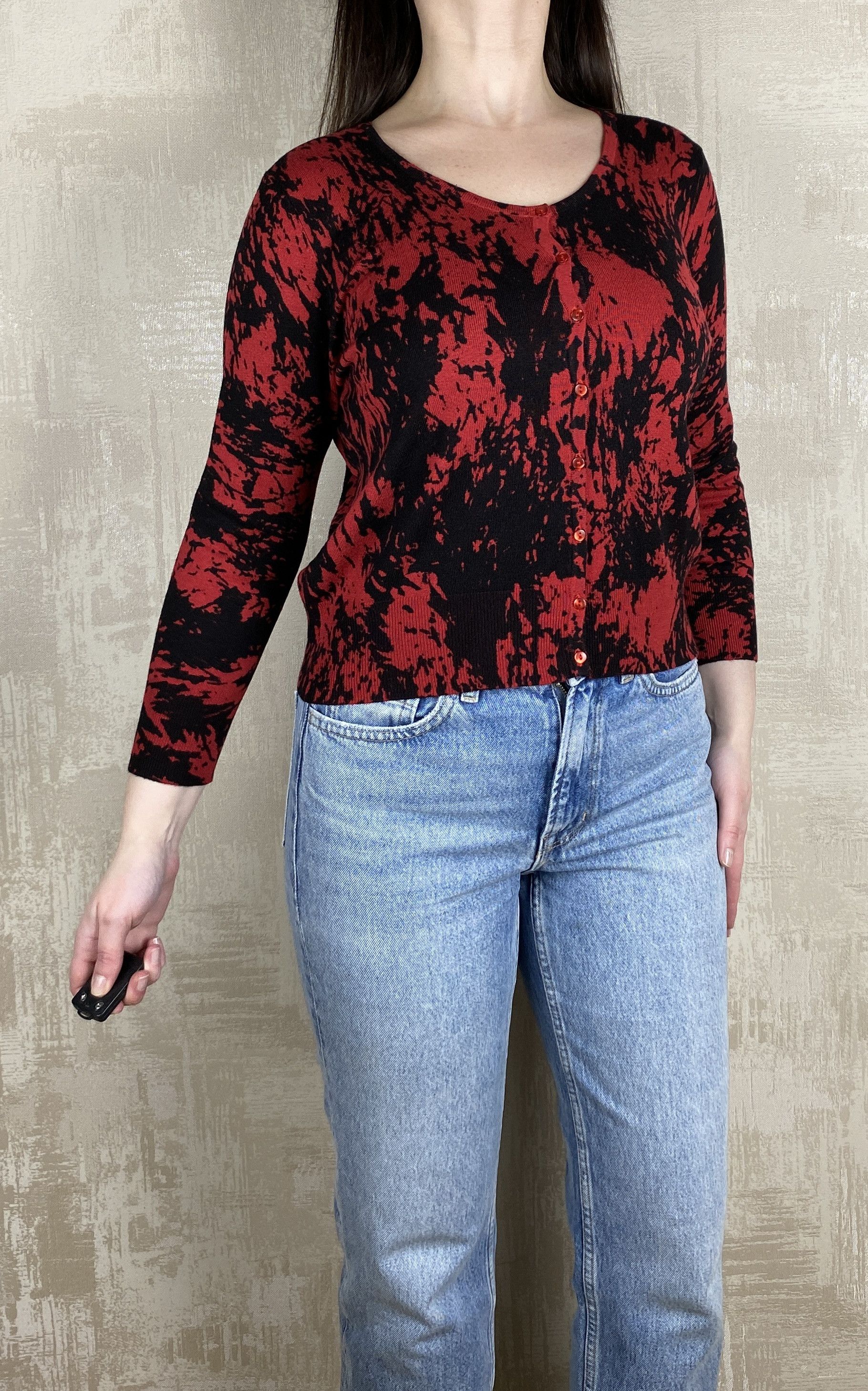 Vivienne Tam Vivienne Vivienne Tam Cropped Red Splatter Sweater Cardigan Size S / US 4 / IT 40 - 2 Thumbnail