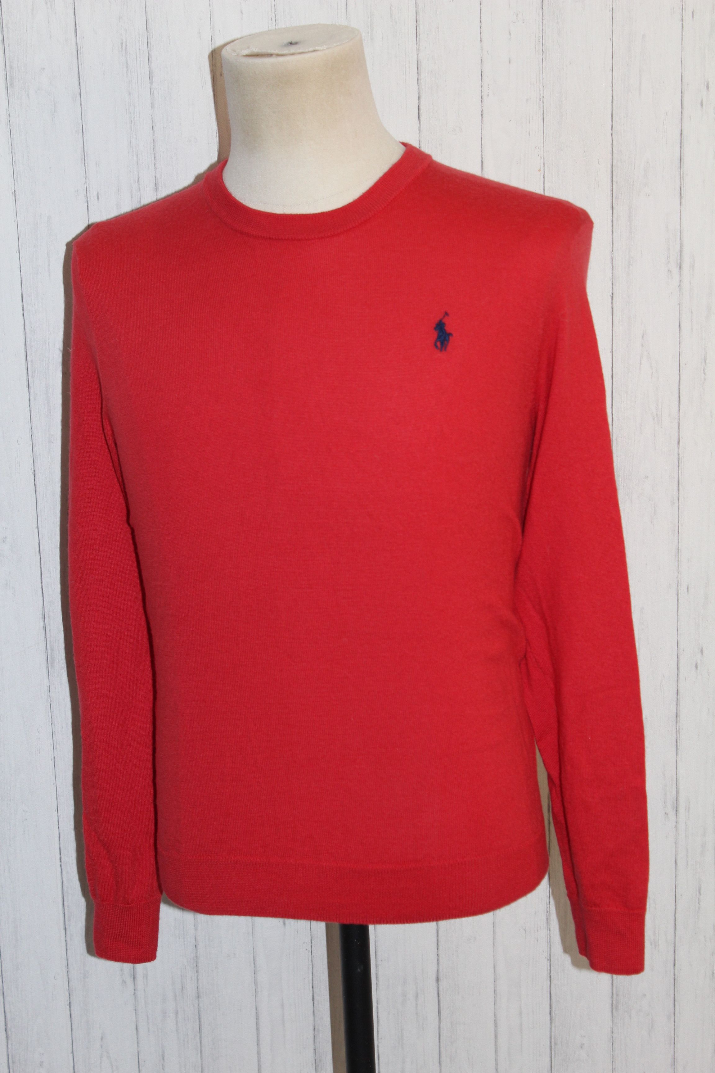 Polo Ralph Lauren RALPH LAUREN Crew Neck Merino Wool Red Knitted Jumper Size M Size US M / EU 48-50 / 2 - 2 Thumbnail