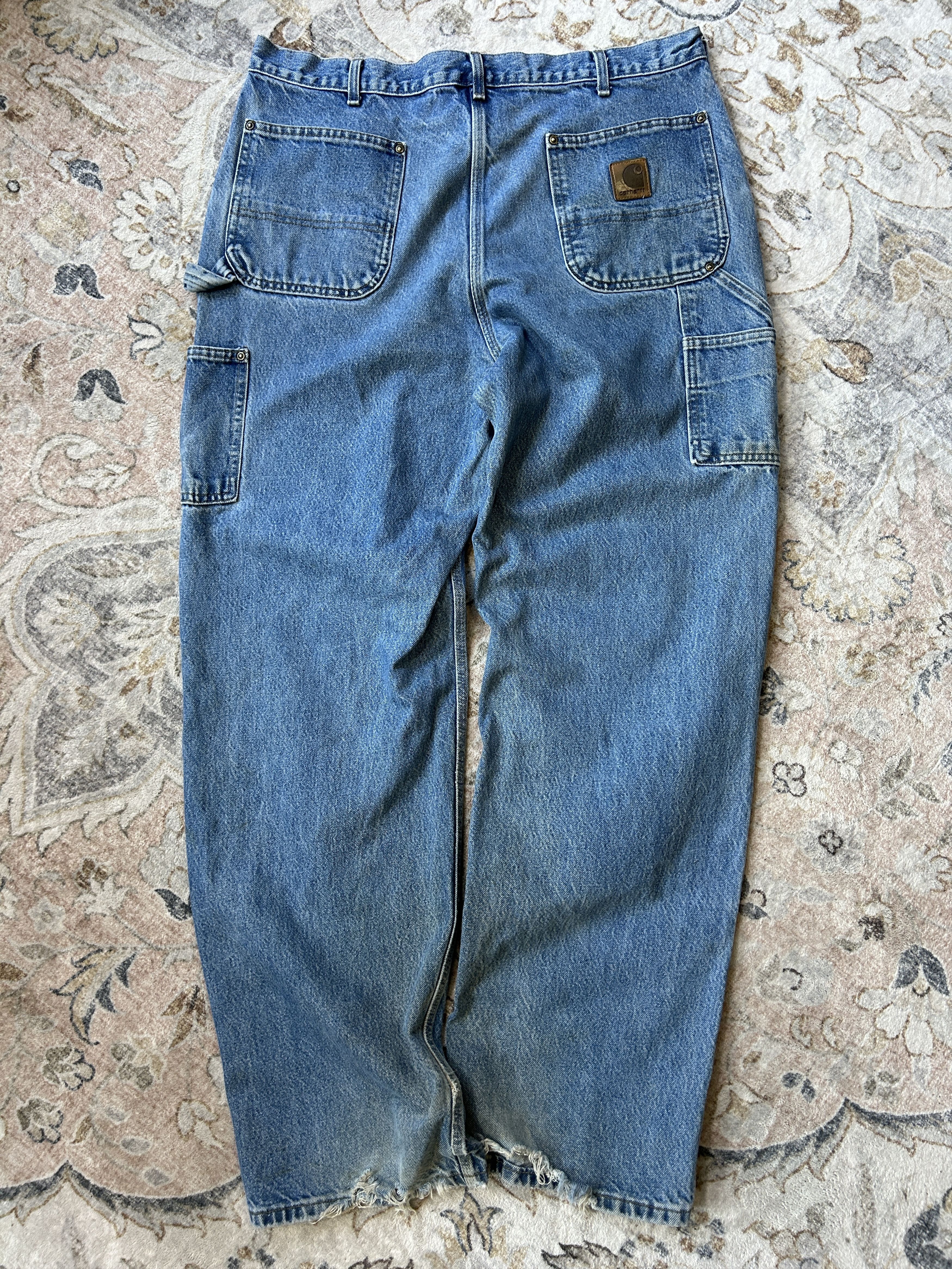 Carhartt Vintage Carhartt Denim Work-Wear Double Knee Pants Size 37W Size US 37 - 2 Thumbnail