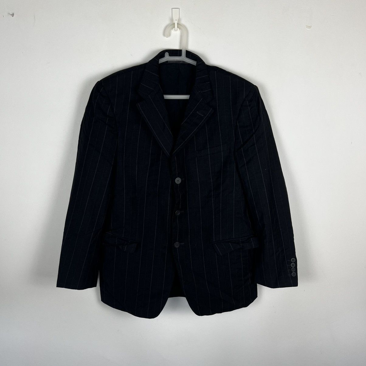 Versace Versace Medusa Blazer Striped Grey line Vintage 90s Rare Size 52R - 1 Thumbnail