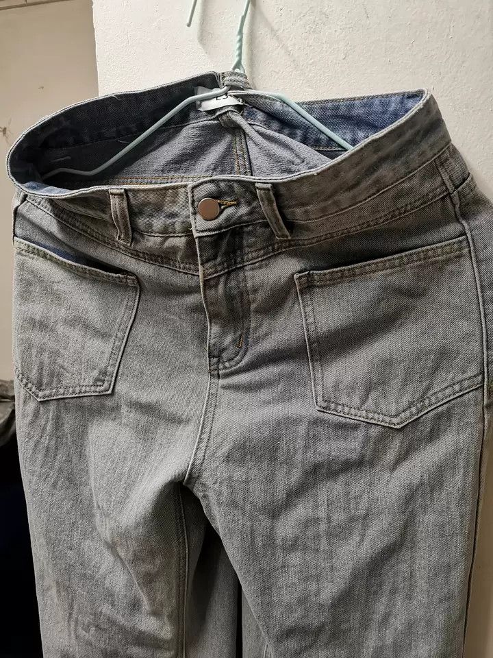 Jean × Vintage washed faded retro disco bootcut flared yuppie jeans Size US 28 / EU 44 - 8 Thumbnail