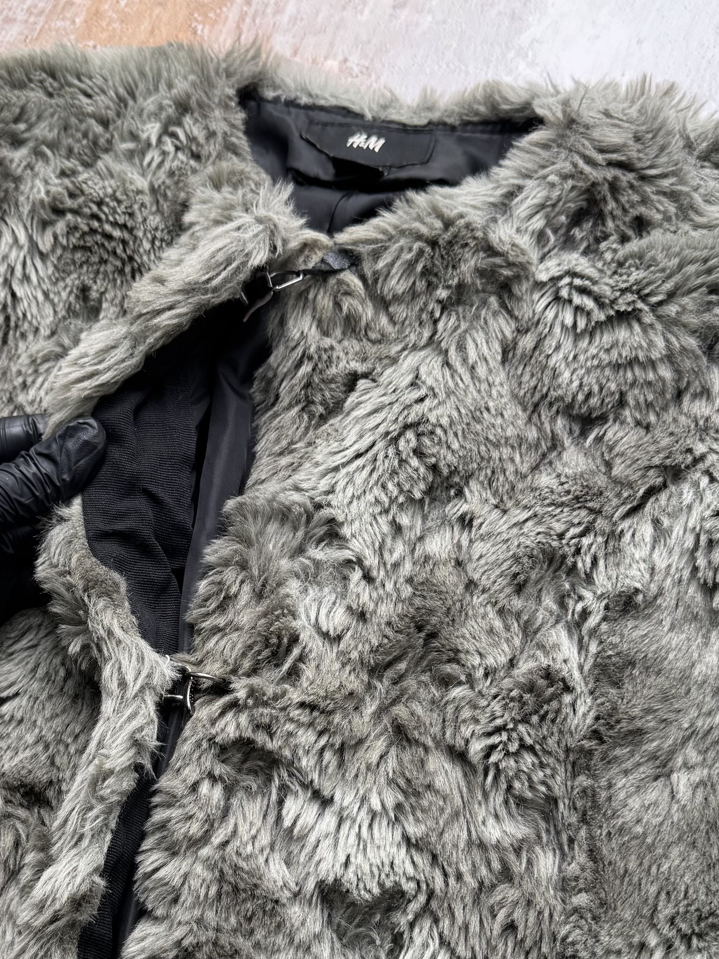 Vintage Vintage Gray Faux Fur Jacket Soft Plush Coat Size M / US 6-8 / IT 42-44 - 4 Thumbnail