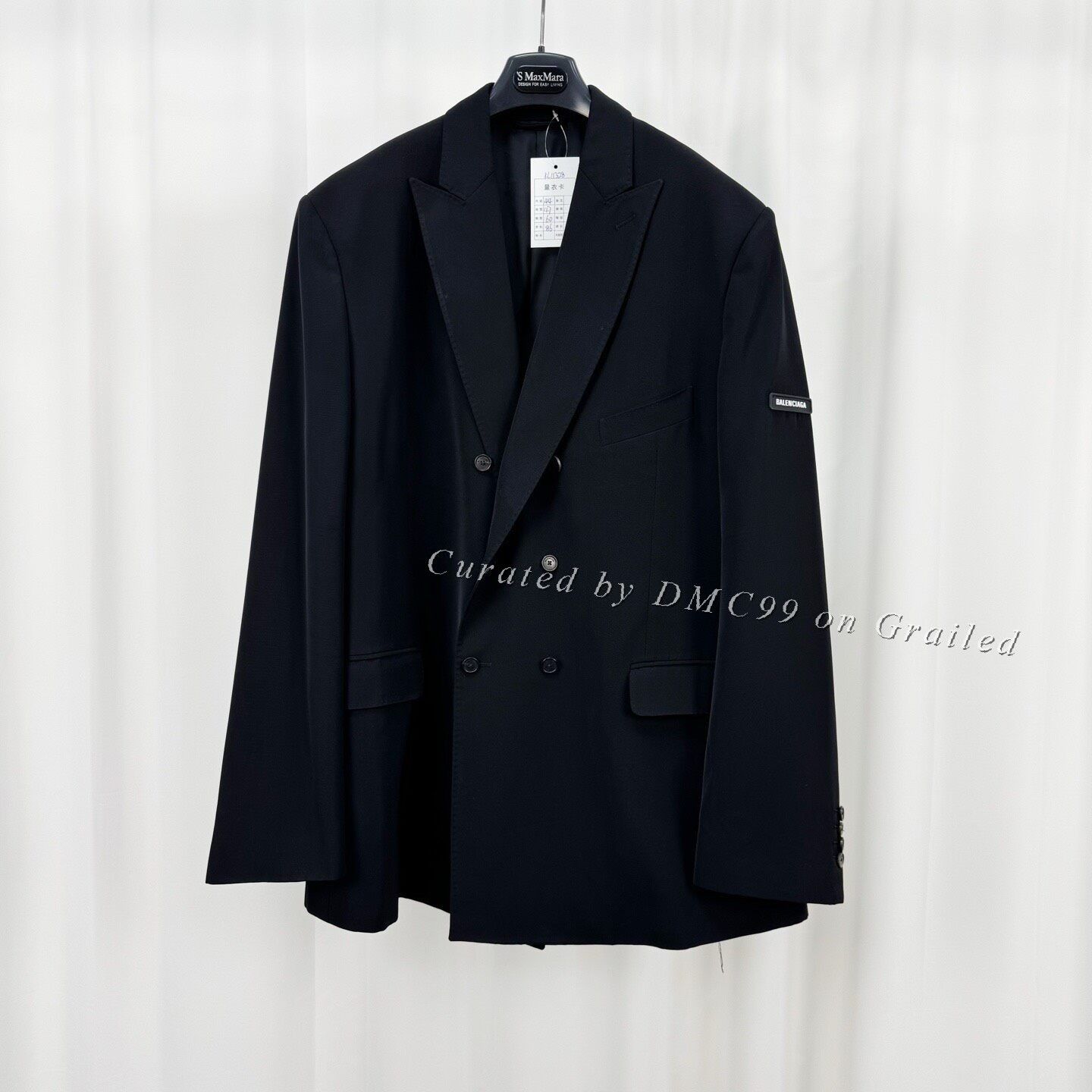 Balenciaga Balenciaga Rubber Label Letter Sleeve Blazer Size US S / EU 44-46 / 1 - 1 Thumbnail