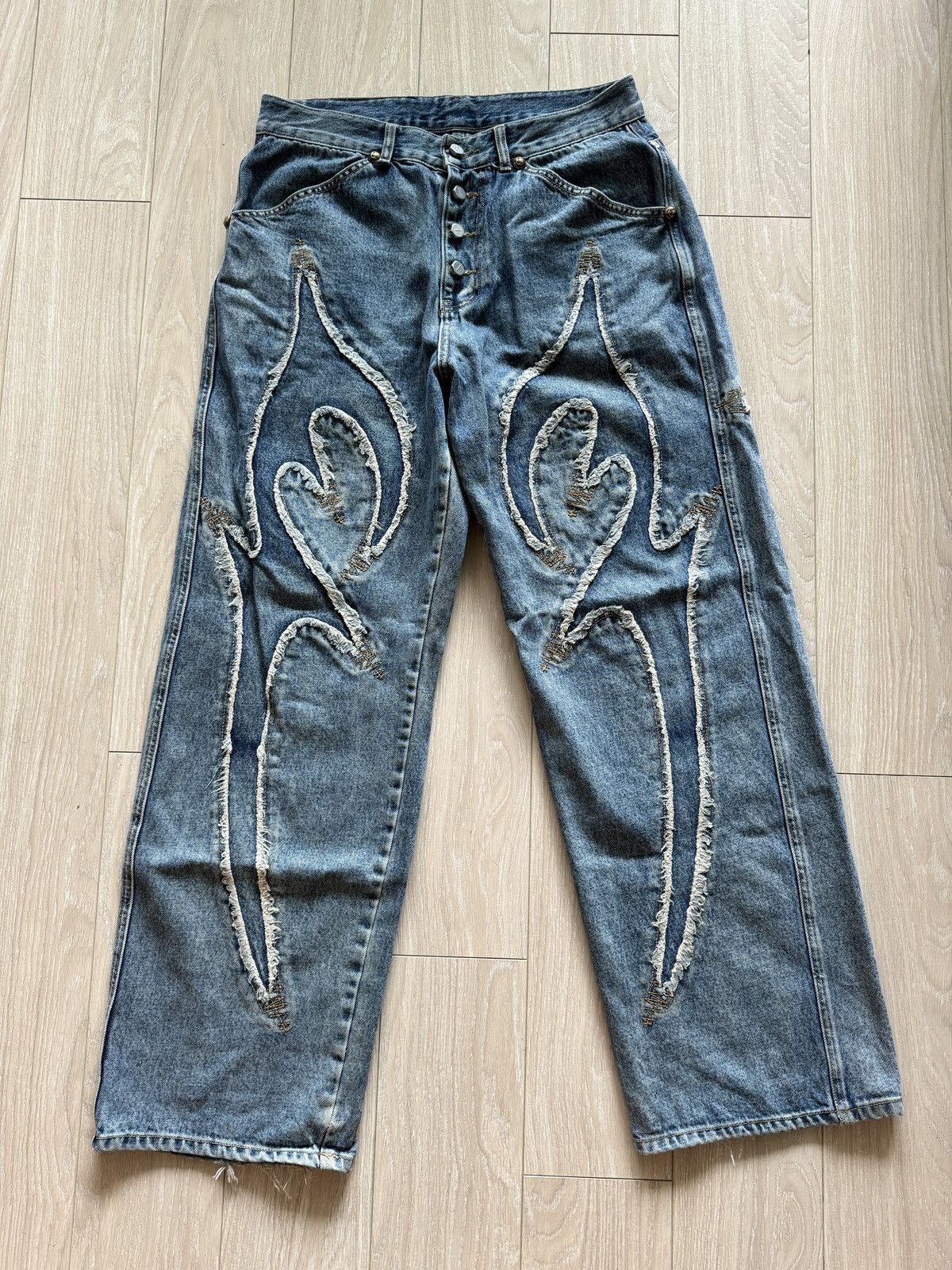 Thug Club Thug Club Tribal Denim Pants Blue | Grailed