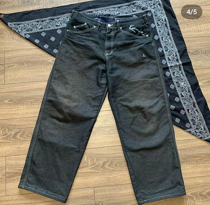Karl Kani KARL KANI jeans shiny vintage baggy jeans silver metallic 34 Size US 34 / EU 50 - 3 Thumbnail