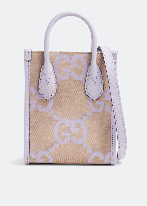 Gucci o1s1wg110125 Size: OS / Jumbo GG Mini Tote Bag Beige/Lilac Size ONE SIZE - 1 Thumbnail