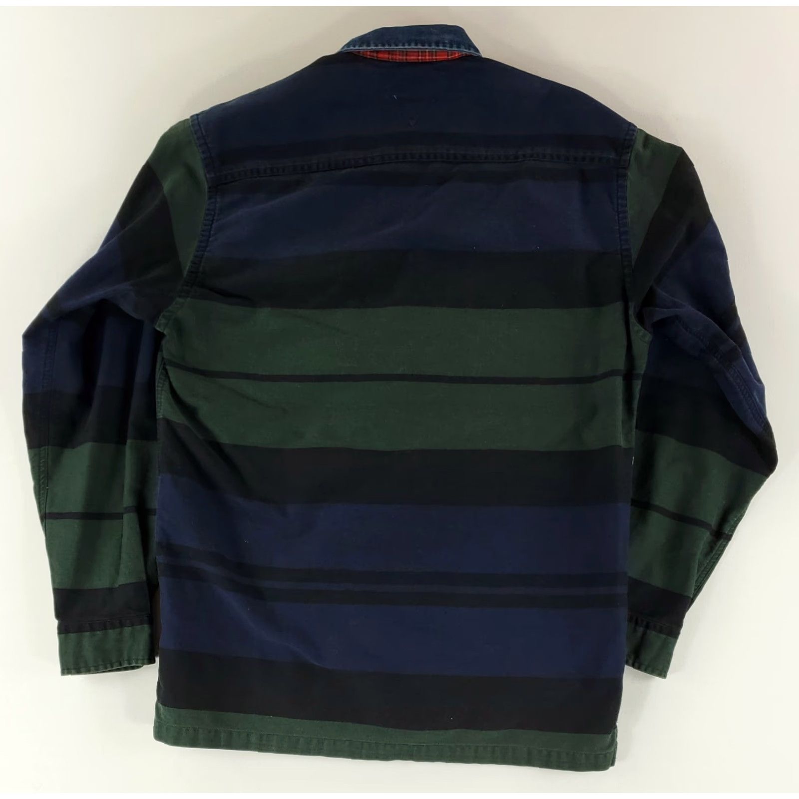 Tommy Hilfiger VINTAGE Tommy Hilfiger Shirt Full Zip VTG 90s Denim Collar Twill Blue Black Mens XL Blue Twilight? Size US XL / EU 56 / 4 - 4 Thumbnail