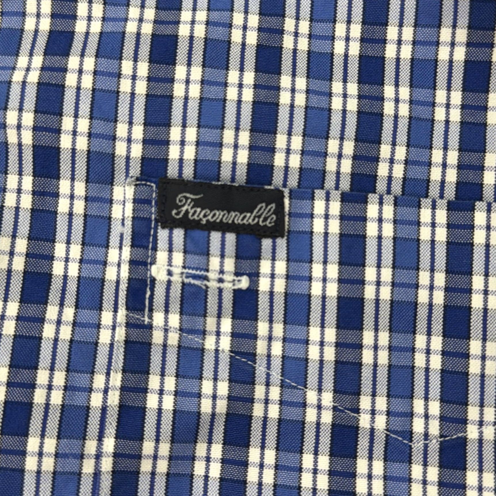 Faconnable Faconnable Shirt Mens Large Blue White Plaid Button Down Cotton Made USA Casual Size US L / EU 52-54 / 3 - 3 Thumbnail