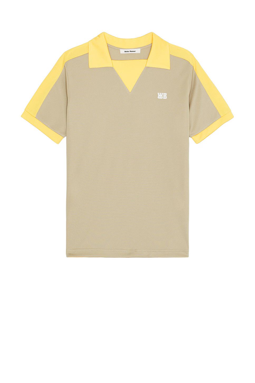 o1mle0825 Unisex Home Jersey Polo Shirt in Neutrals/Yellow