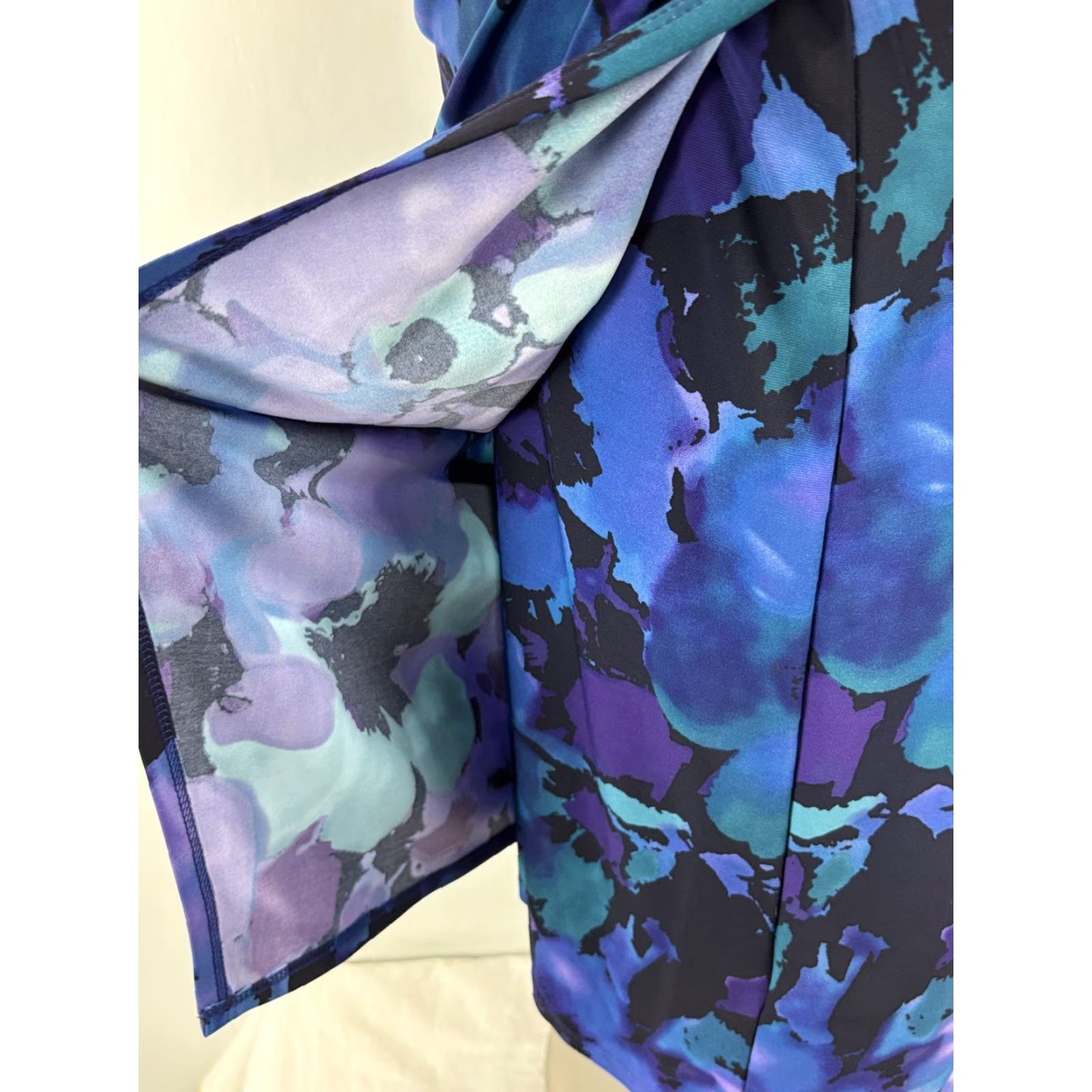 Ralph Lauren VINTAGE Lauren Ralph Lauren Floral Sheath Dress Sz 2 Blue Purple Sleeveless Stretch Party Womens Size XS / US 0-2 / IT 36-38 - 7 Thumbnail