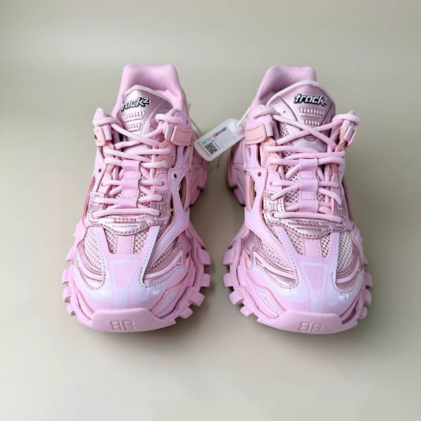 Balenciaga Balenciaga Track 2.0 White/Pink Lace-up Sneakers 37 New Size US 6.5 / IT 36.5 - 2 Thumbnail