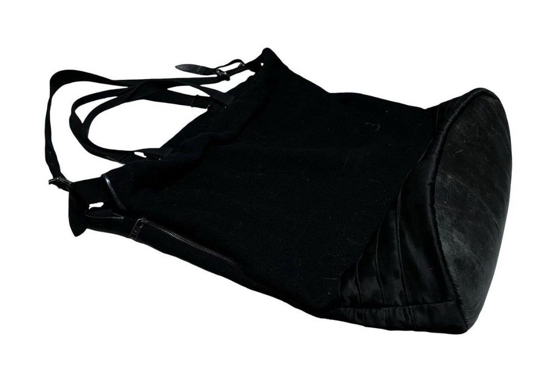 Yohji Yamamoto Yohji Yamamoto Y-3 Large Wool and Leather Bag Size ONE SIZE - 7 Thumbnail