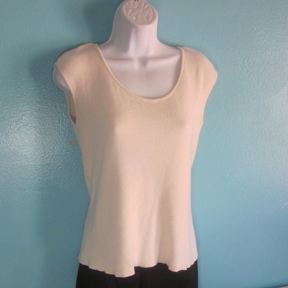 Other Dusan Ivory Knit Cotton Sweater Tank Women’s Size Large Size L / US 10 / IT 46 - 1 Thumbnail