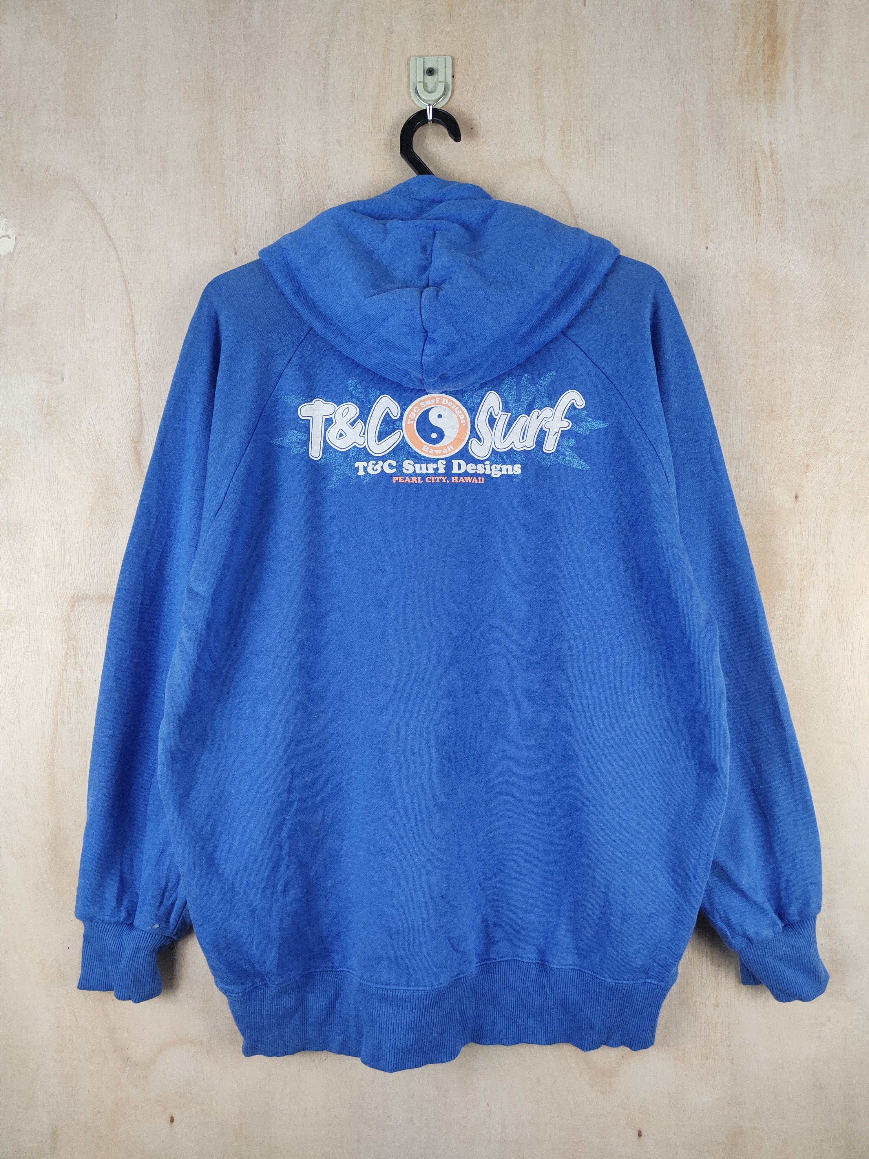 Japanese Brand T&C Surf Designs Blue Hoodie Sweatshirts #S2480 Size US L / EU 52-54 / 3 - 1 Thumbnail