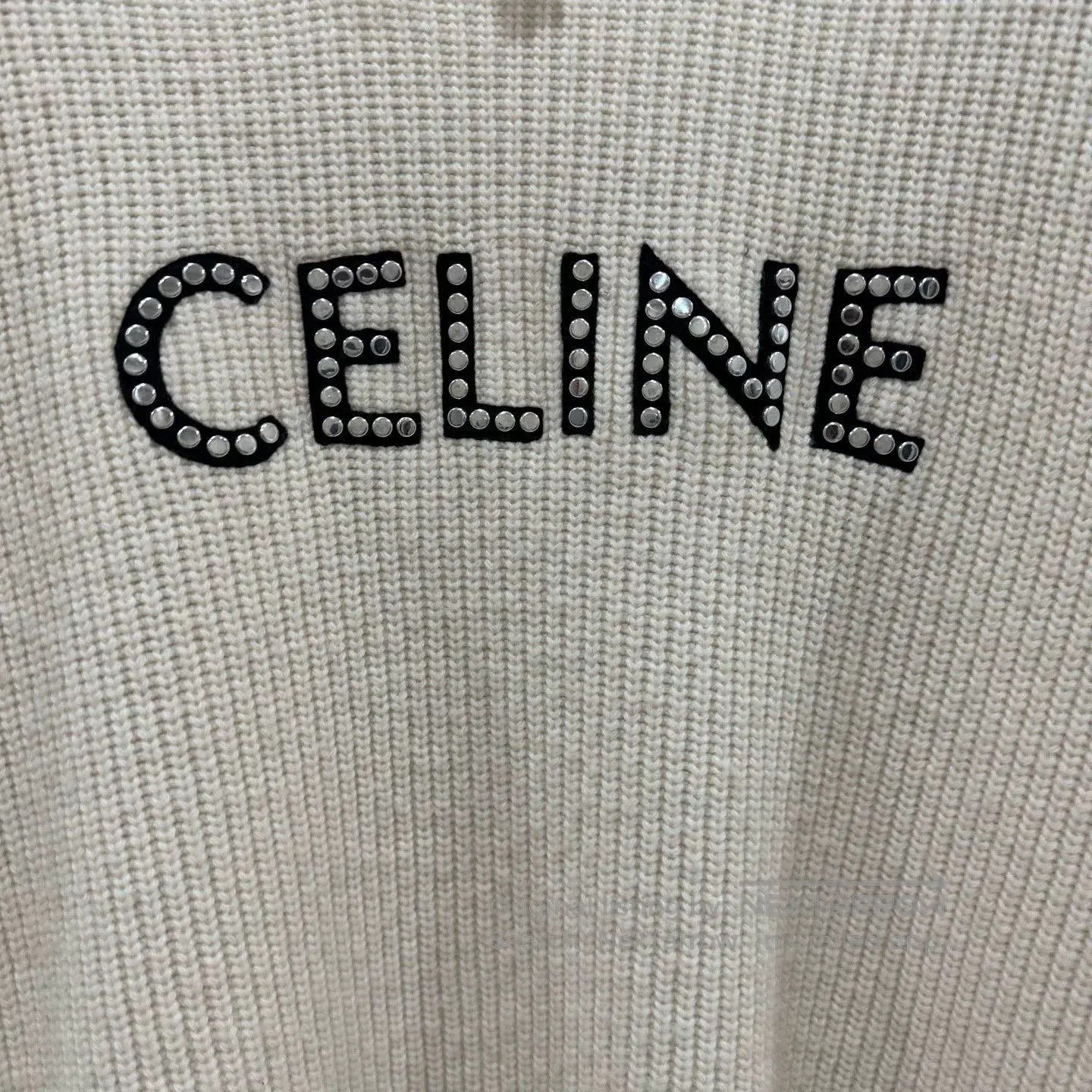 Celine Celine Rivet Letter Knit Sweater. Size S / US 4 / IT 40 - 3 Thumbnail