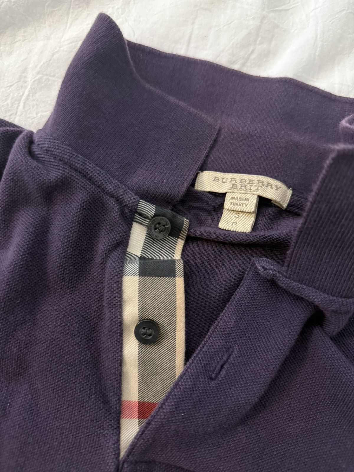 Burberry Burberry Long Sleeve Polo (Purple) Size US XS / EU 42 / 0 - 2 Thumbnail