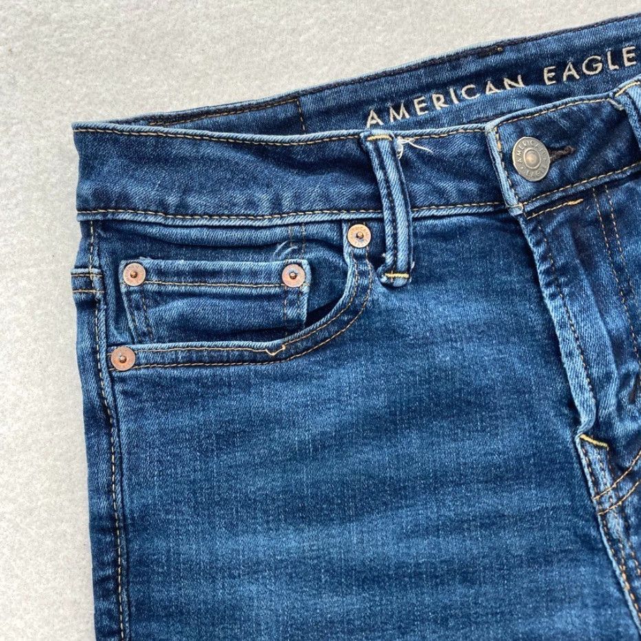 American Eagle Outfitters American Eagle Outfitters Skinny Jeans Mens 28x30 Dark Wash Blue Stretch Denim Low Rise Jeans Size US 28 / EU 44 - 3 Thumbnail