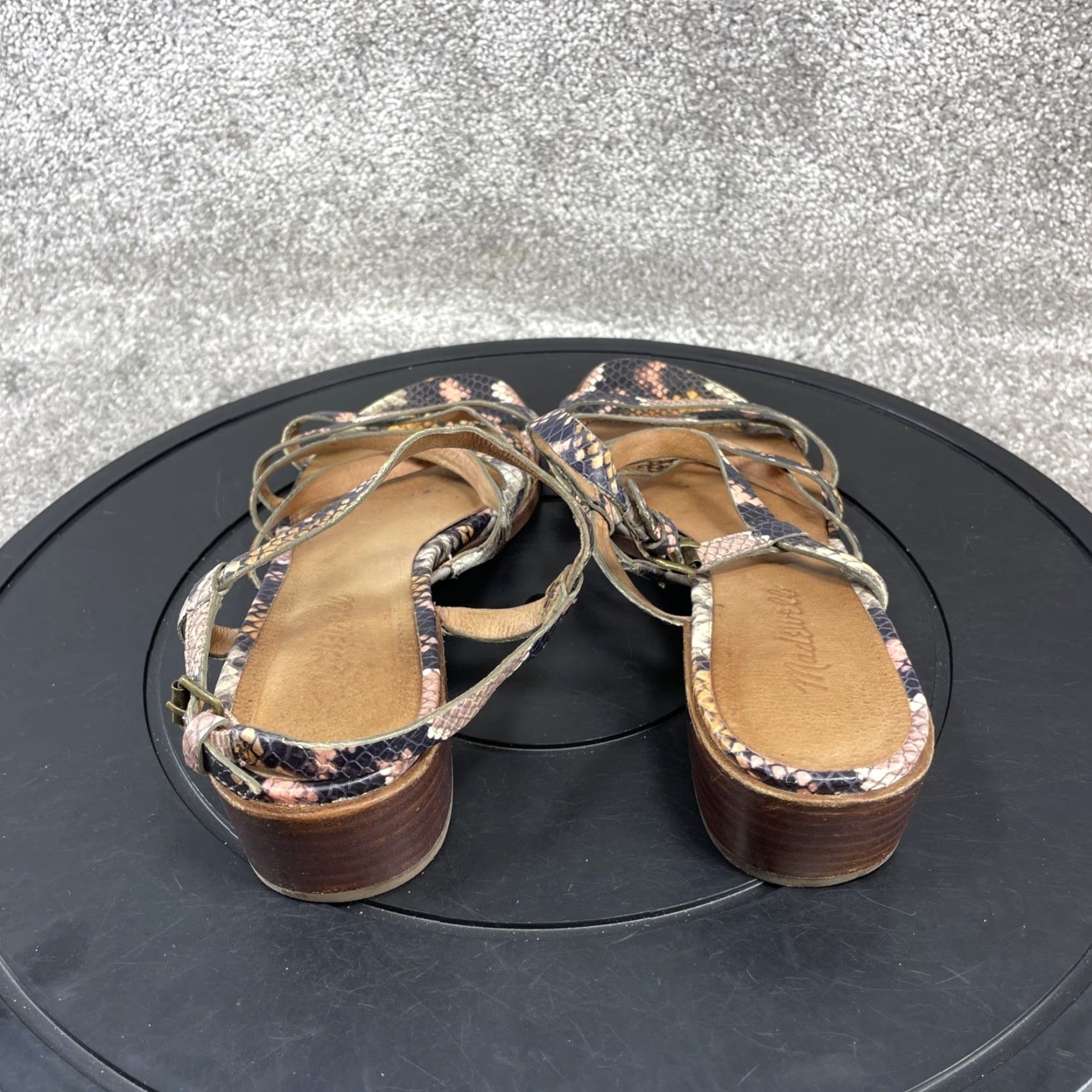 Madewell Madewell The Lori Sandals Womens Size 8.5 Multicolor Snake Embossed Leather Strappy Casual Outdoor Size US 6.5 / IT 36.5 - 6 Thumbnail