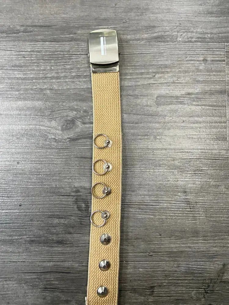 Number (N)ine Number Nine 01SS Logo Buckle Canvas Belt-2505 Size ONE SIZE - 2 Thumbnail