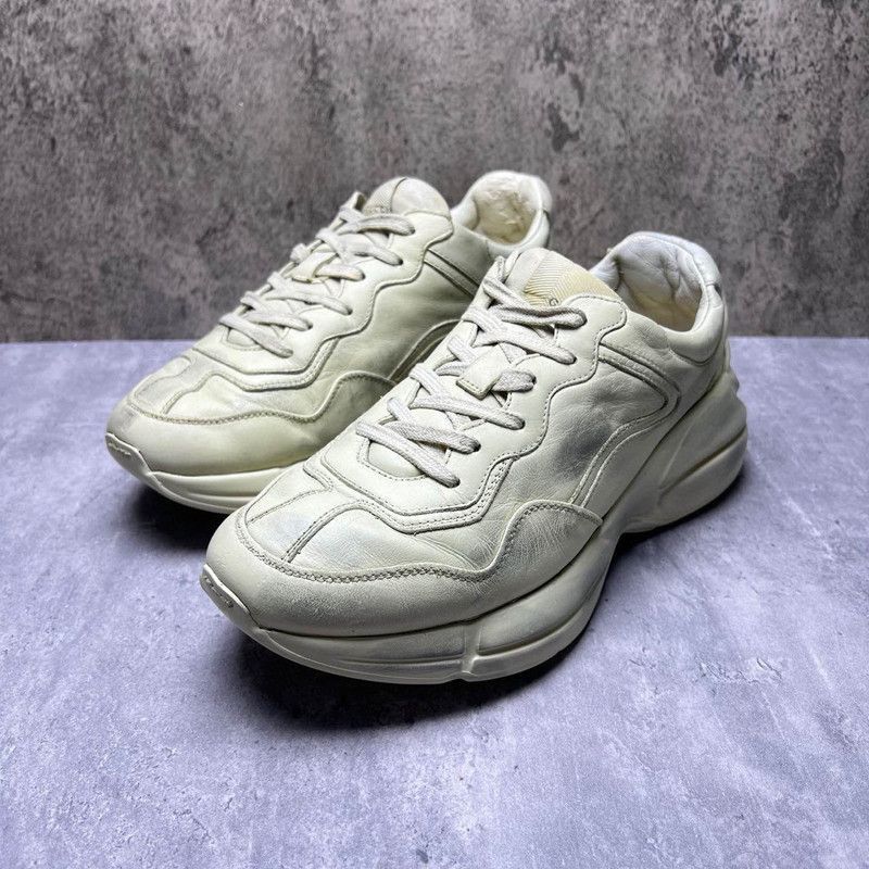 Gucci Gucci Rhyton Distressed Dad Sneakers in Ivory Size US 8.5 / EU 41-42 - 1 Thumbnail
