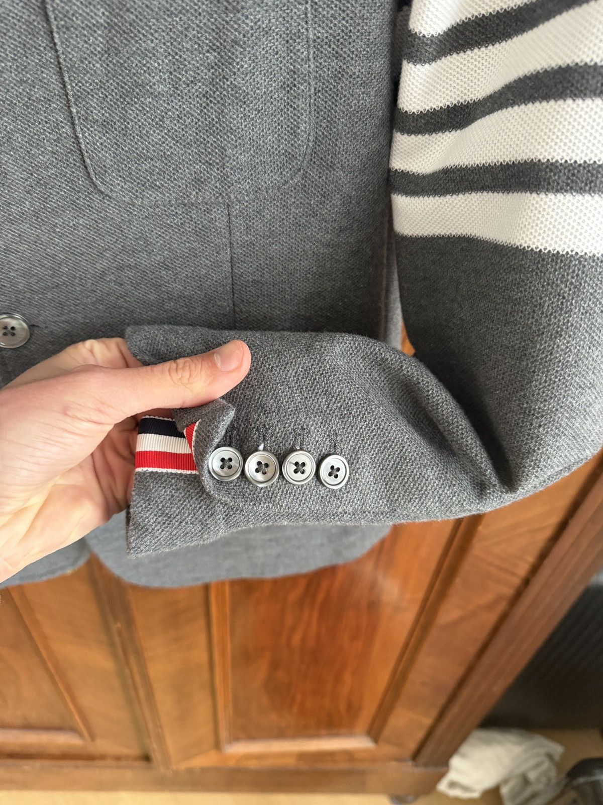 Thom Browne Thom Browne Jacket Blazer Size 2/S Grey Size 46S - 4 Thumbnail