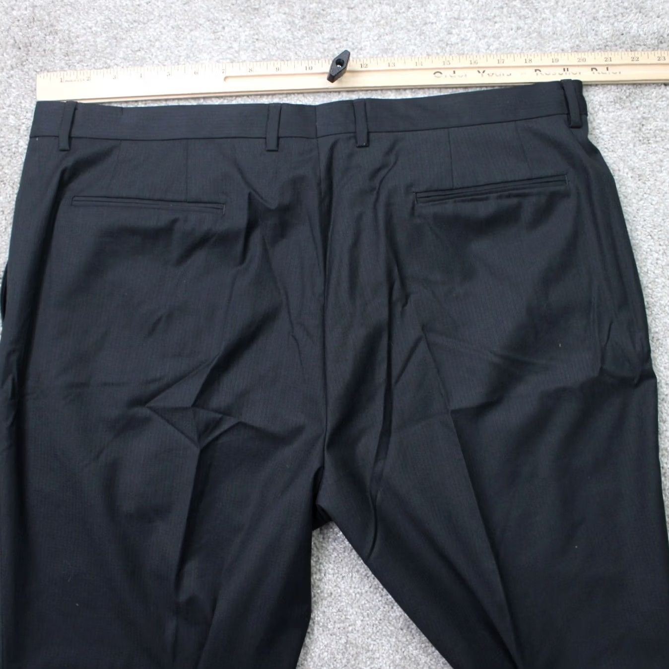 Liz Claiborne Claiborne Pants Mens 40x30 Gray Flat Front Dress Pants NWT Regular Inseam 30 Polyester Rayon Wool Front Type: Flat Front Mens Size US 40 / EU 56 - 7 Thumbnail