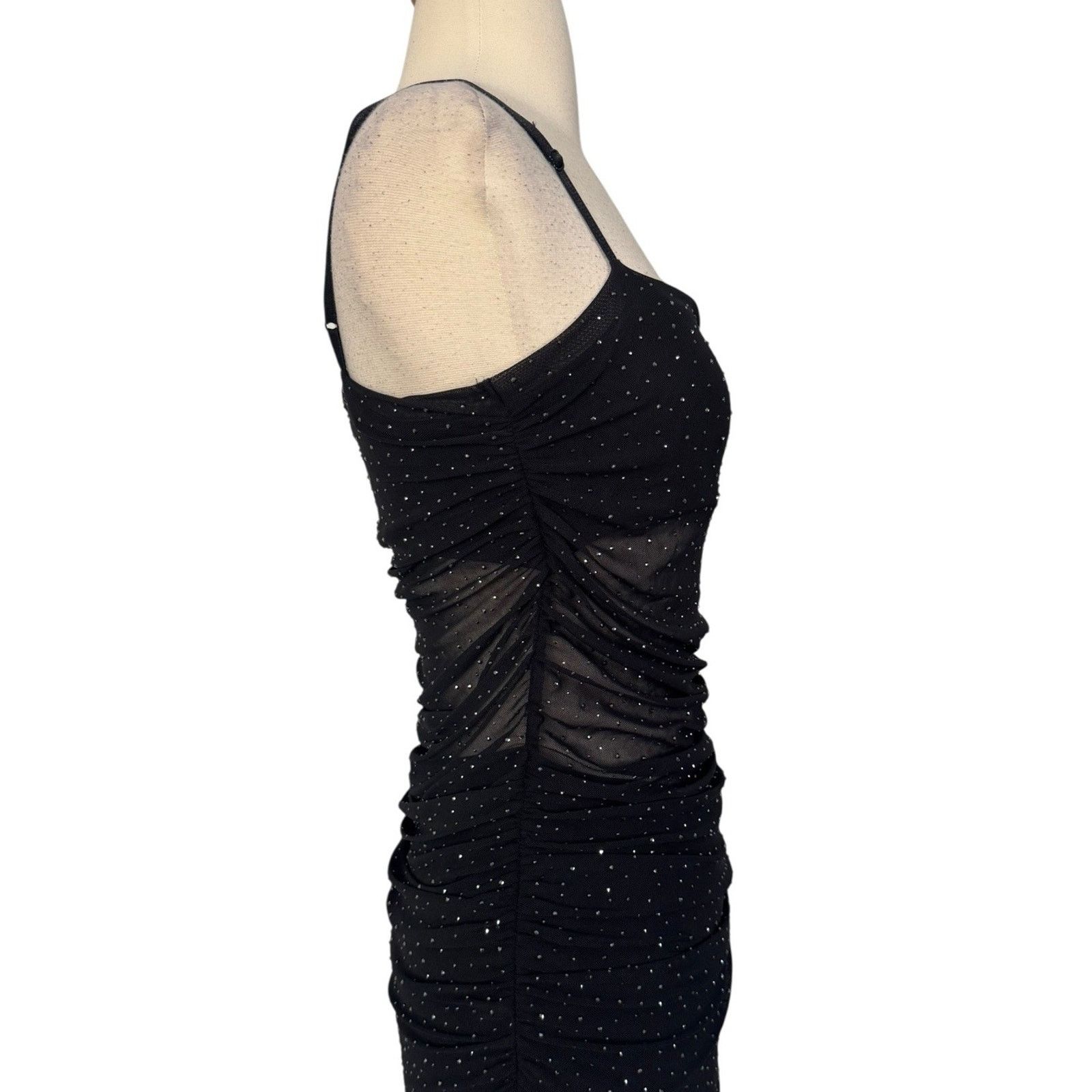 Anthropologie AFRM Jennan Rhinestone Illusion Maxi Dress Black Size M Size M / US 6-8 / IT 42-44 - 7 Thumbnail