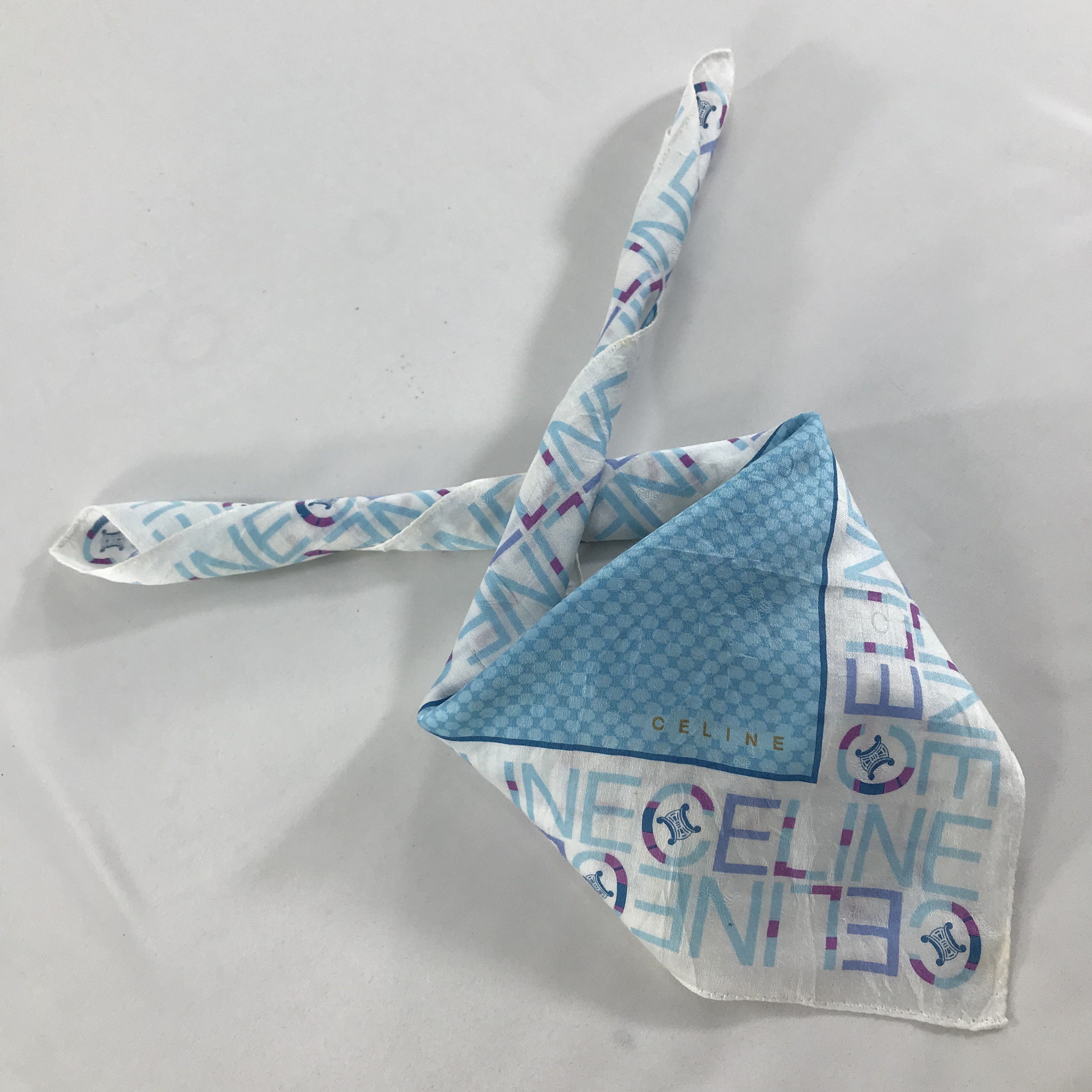 Celine × Vintage Celine Bandana / Handkerchief / Neckerchief - S1625 Size ONE SIZE - 4 Thumbnail