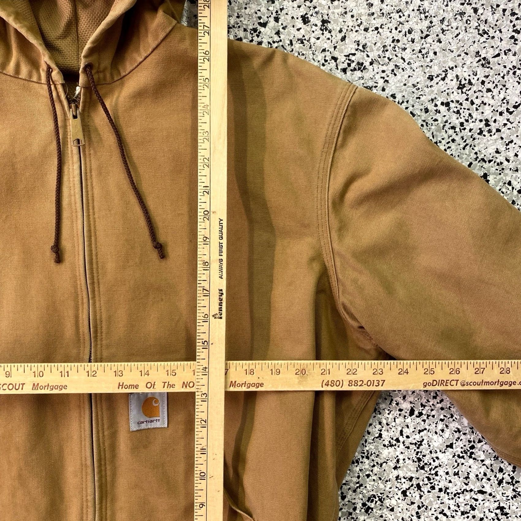 Carhartt VINTAGE Carhartt Brown Zip Up Jacket Hood Adult XL Made in USA Size US XL / EU 56 / 4 - 4 Thumbnail