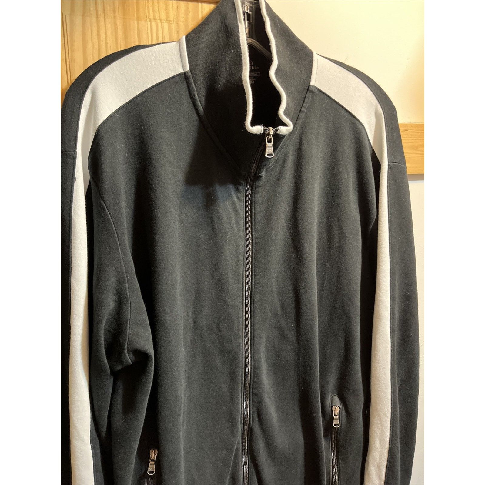 Polo Ralph Lauren Polo Ralph Lauren Track Jacket Men XL Black White Streetwear Size US XL / EU 56 / 4 - 2 Thumbnail