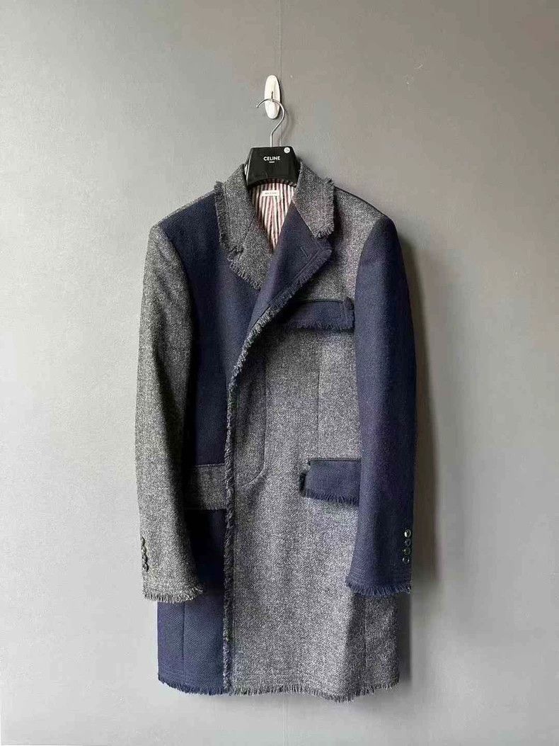 Thom Browne Thom Browne size4 A woolen coat with a fur lining Size US XL / EU 56 / 4 - 1 Thumbnail
