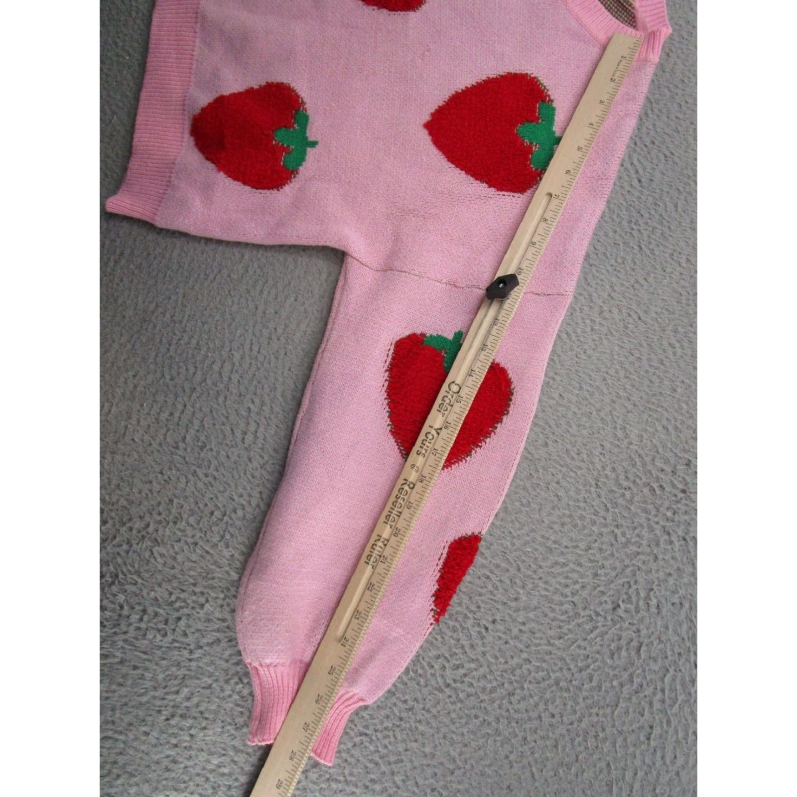Vintage Dreamers By Debut Women's Strawberry Soft Knit Pullover Sweater Size M Women's Size M / US 6-8 / IT 42-44 - 7 Thumbnail