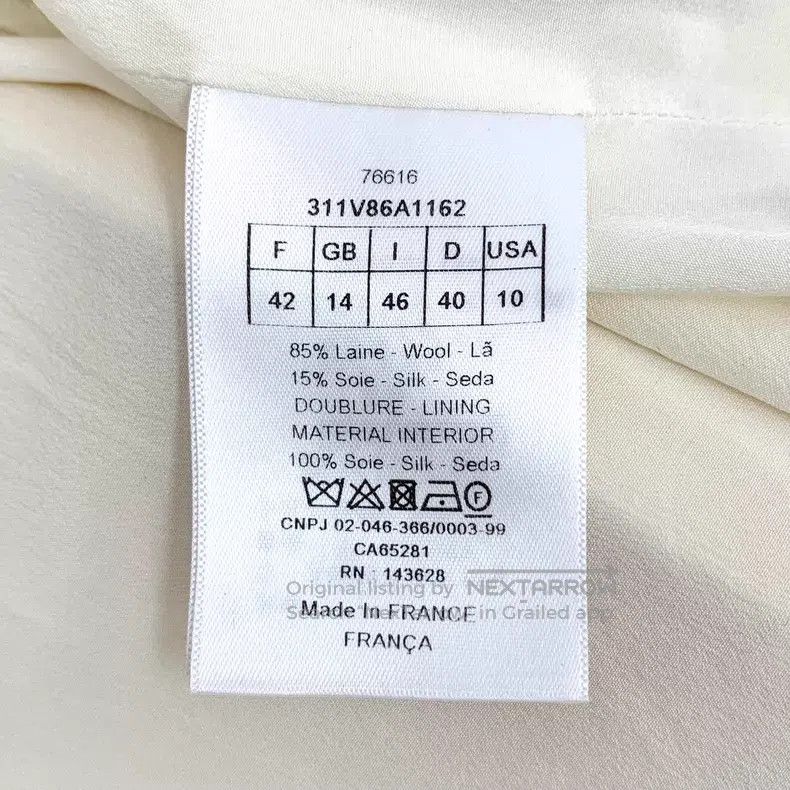 Dior Dior Beige wool lapel double-breasted long-sleeved suit Size M / US 6-8 / IT 42-44 - 6 Thumbnail